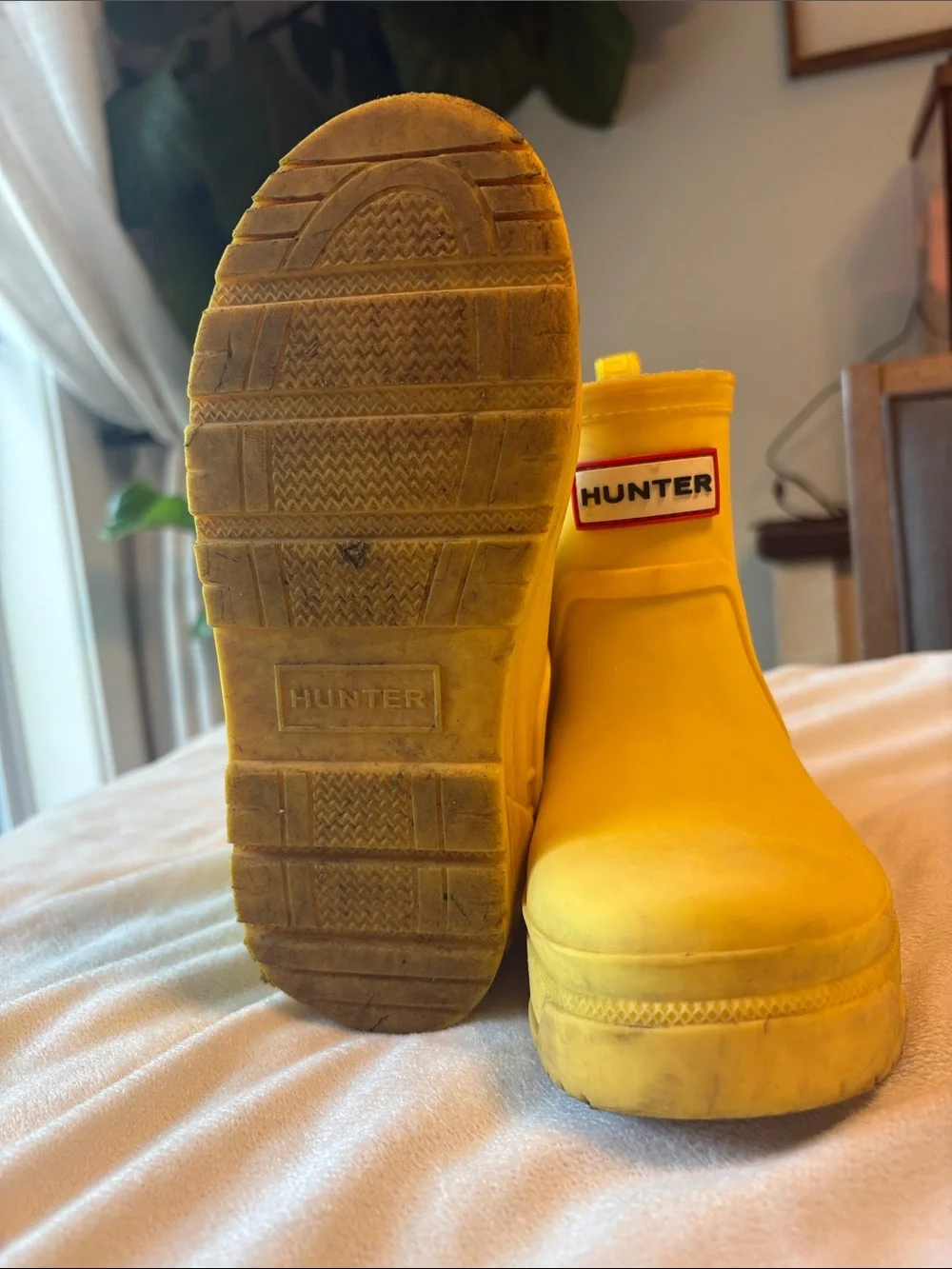Hunter Kids Yellow Short Rain Boots